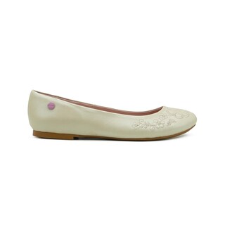 Foto 6 | Balerina Chabelo Para Niña Casual Color Charol Hueso 21-25 Beige
