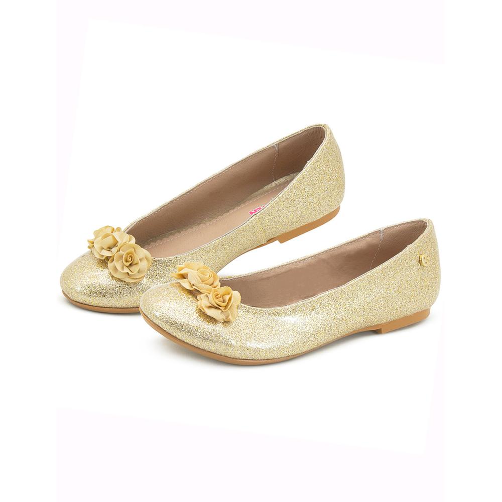 Balerina Karsten Para Niña Salida Graduación Piel Glitteroro Dorado