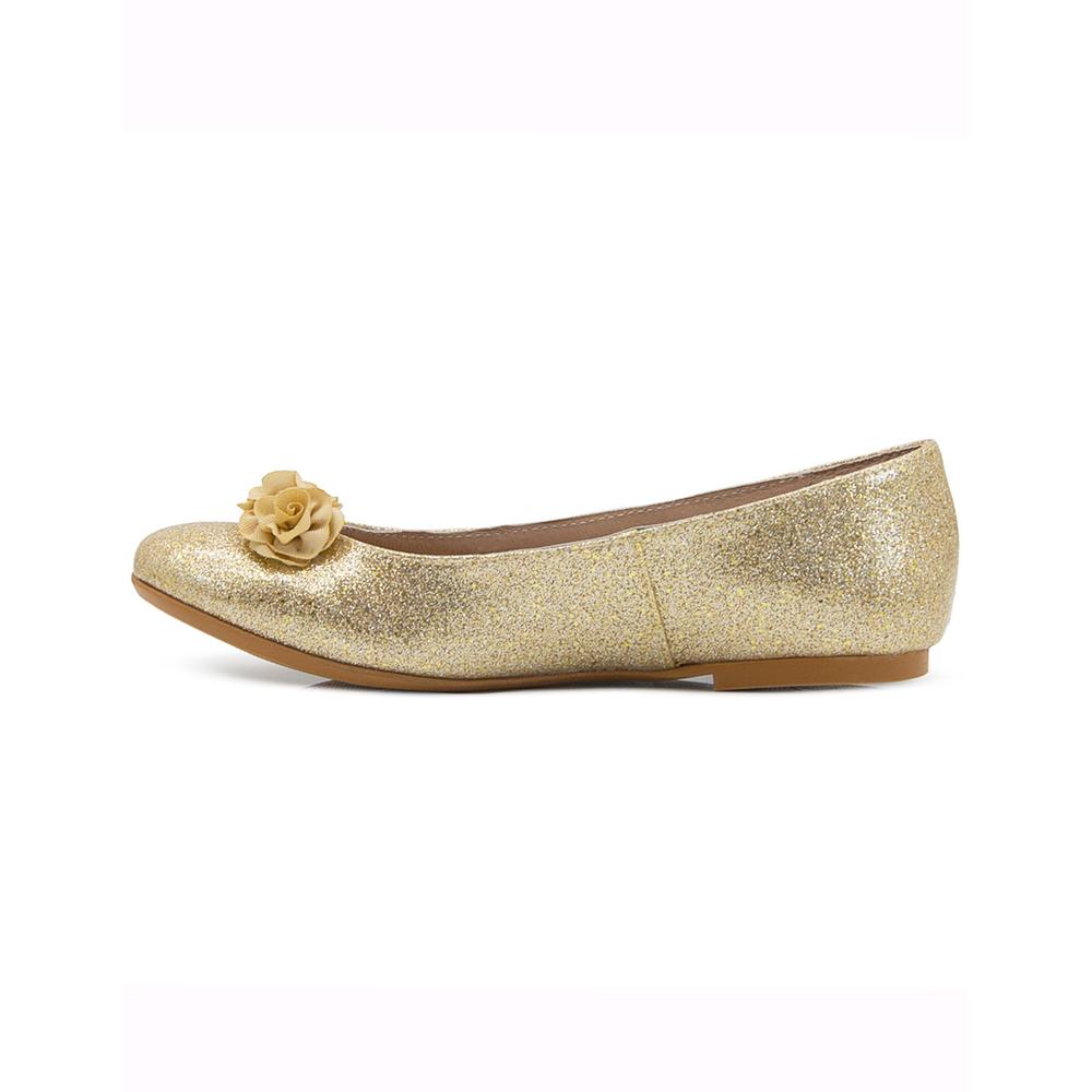 Foto 5 | Balerina Karsten Para Niña Salida Graduación Piel Glitteroro Dorado