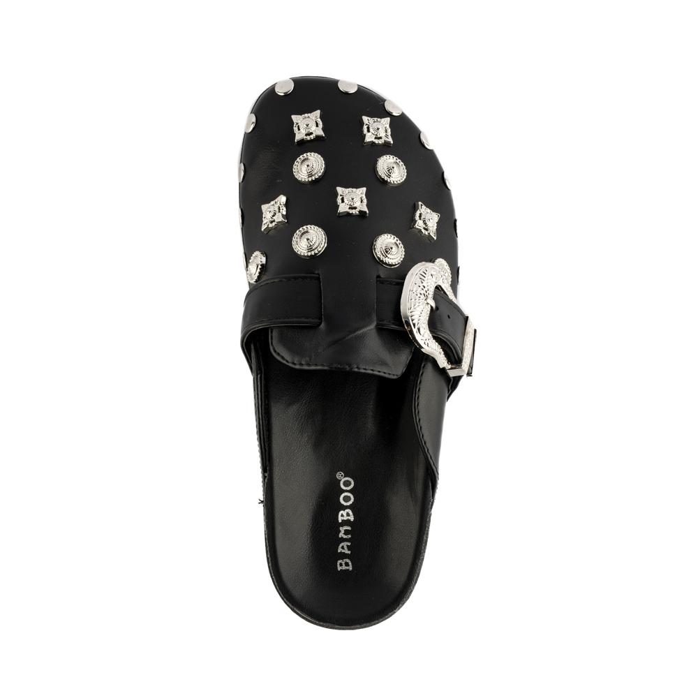 Foto 5 pulgar | Mule Brillo Flat Zapato Moda Para Mujer Walki Akemi Negro