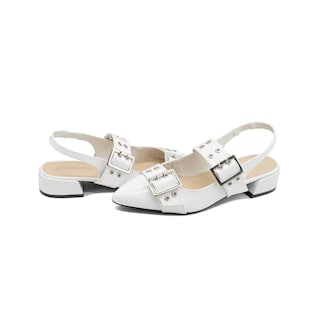 Foto 5 | Zapatilla Tacon Bajo Con Correa Doble Hebilla Color Late Chocolate