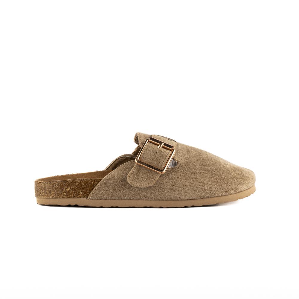 Foto 2 pulgar | Mule Buck Flat Zapato Moda Para Mujer Walki Nora Beige