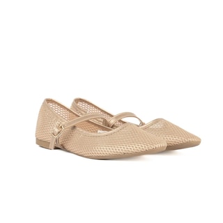 Foto 2 | Balerina Zapato Moda Flat Confort Para Mujer Walki Magali Beige