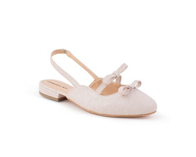 Foto 1 | Flats Color Beige Moños Material Sintético