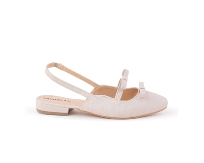 Foto 2 | Flats Color Beige Moños Material Sintético
