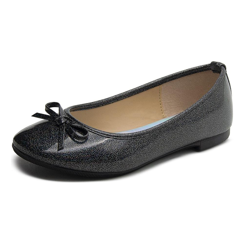 Foto 4 pulgar | Zapatilla Balerina Para Niña Brillos Tornasol Antiderrapante Negro
