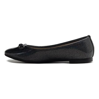 Foto 4 | Zapatilla Balerina Para Niña Brillos Tornasol Antiderrapante Negro