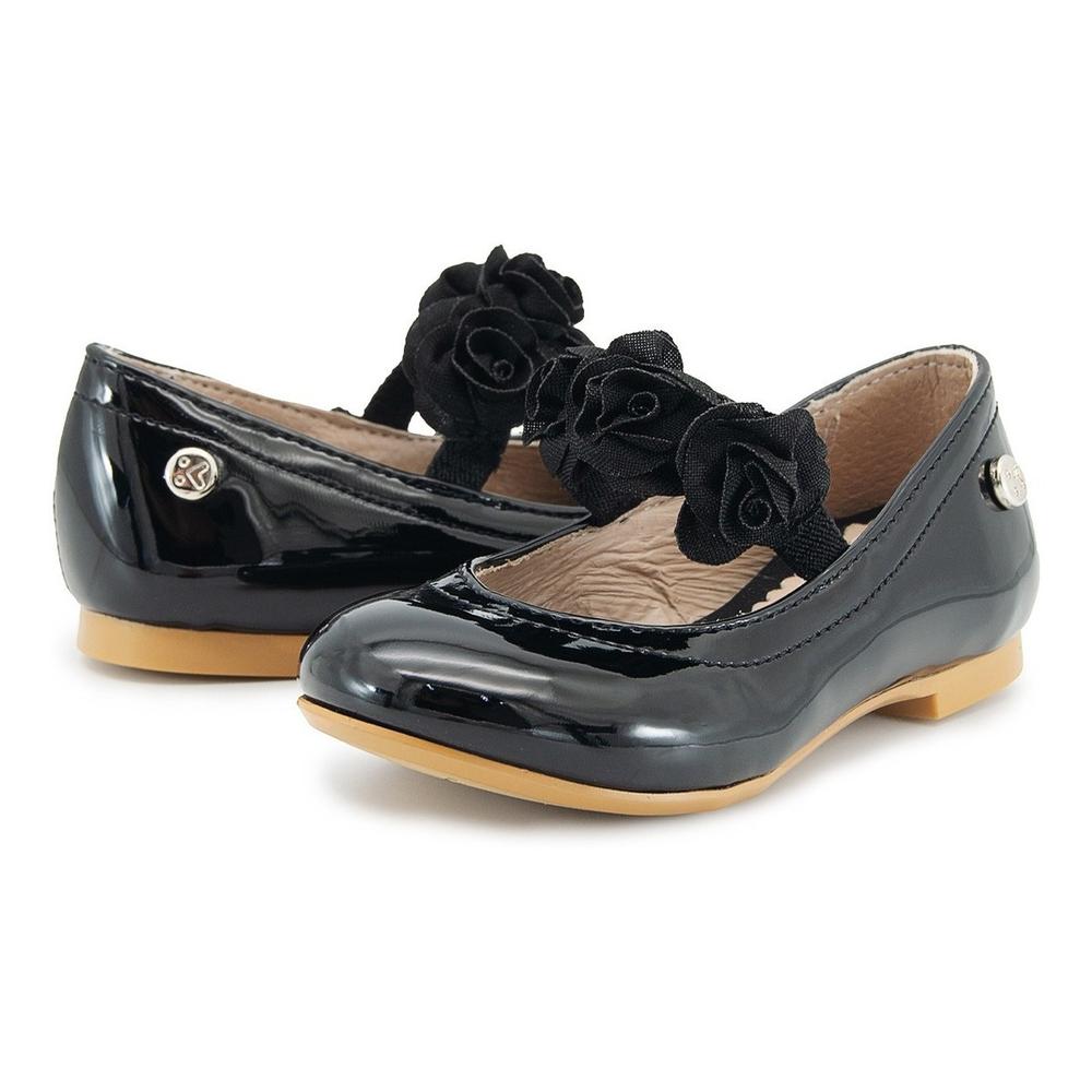 Foto 2 pulgar | Balerina Niña Karsten Charol Negro Resorte Casual 12-21 Negro