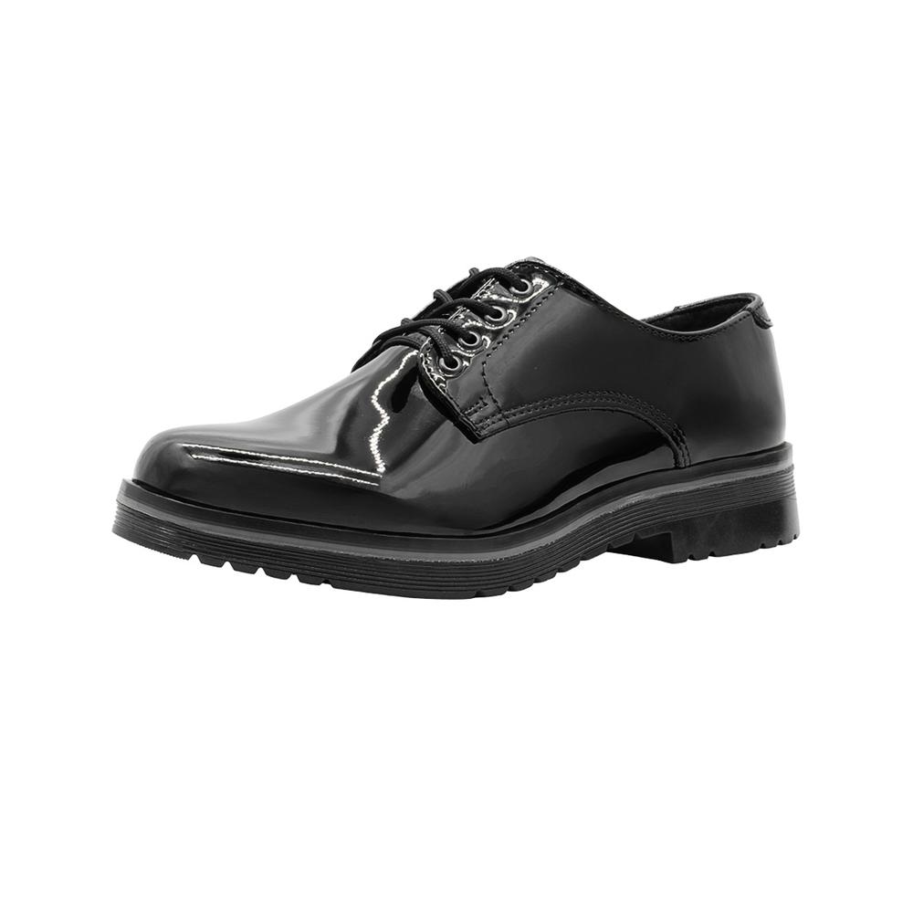 Foto 5 pulgar | Derby Para Mujer Greenlove  Charol Negro Agujetas Casuales Negro