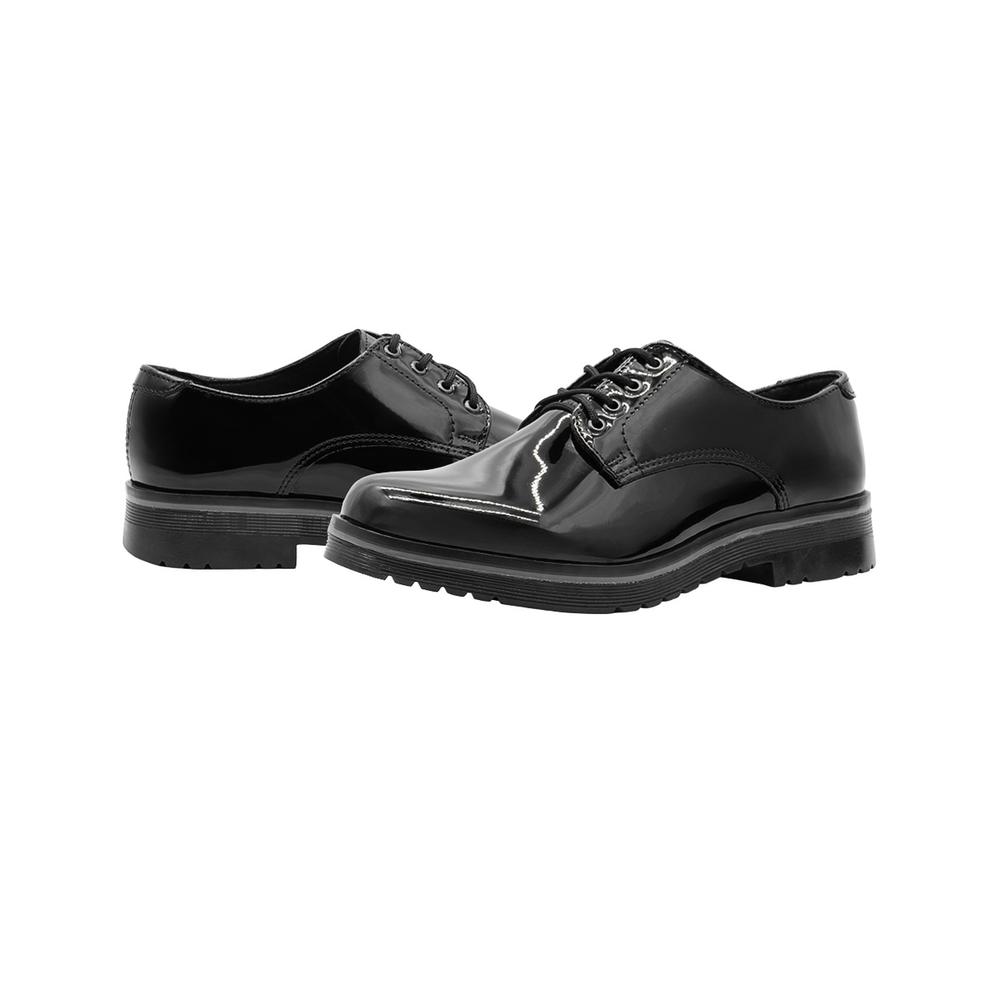Foto 6 pulgar | Derby Para Mujer Greenlove  Charol Negro Agujetas Casuales Negro