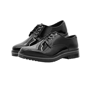 Foto 6 | Derby Para Mujer Greenlove Charol Negro Agujetas Casuales Negro