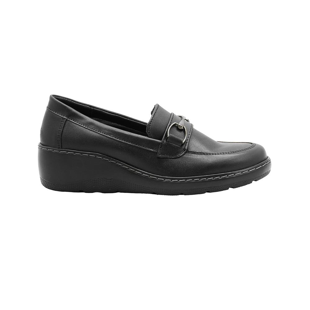 Foto 4 pulgar | Zapato Piso Confort Para Mujer Piel Color Negro Suavecito Negro