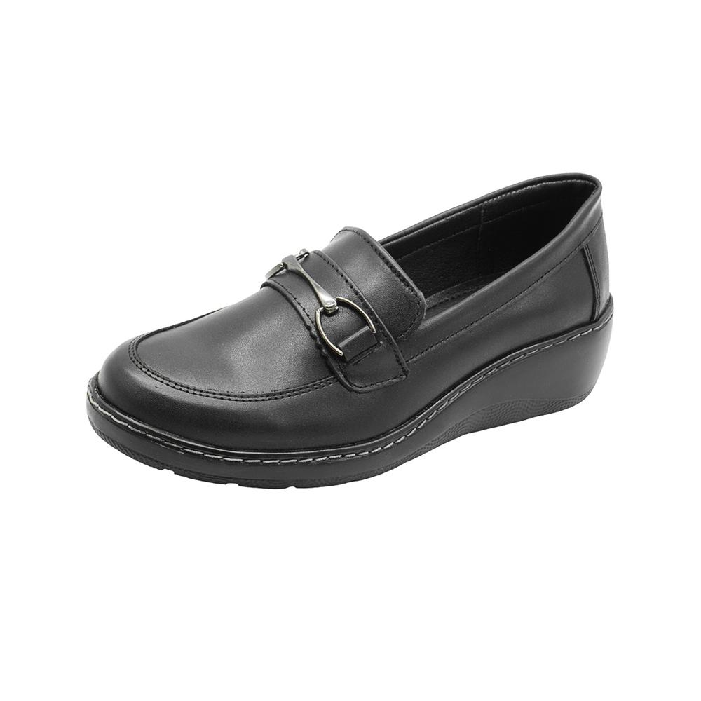 Foto 5 pulgar | Zapato Piso Confort Para Mujer Piel Color Negro Suavecito Negro