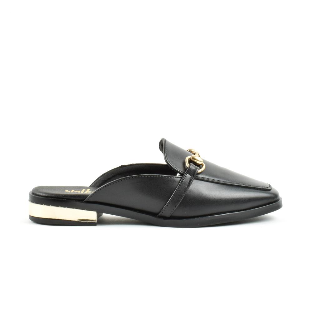 Foto 2 pulgar | Mule Flat Zapato Moda Elegante Para Mujer Walki Galilea Negro