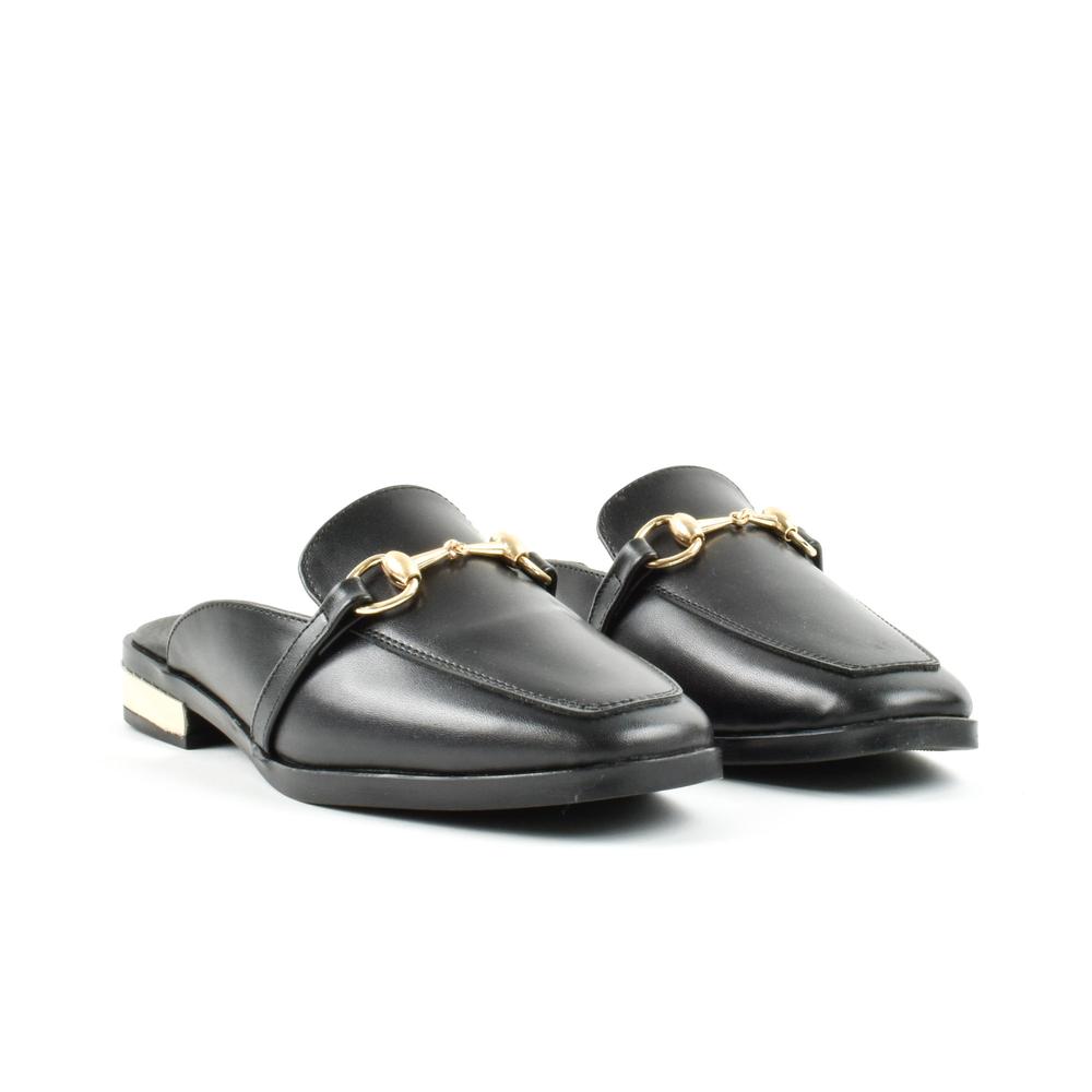 Foto 4 pulgar | Mule Flat Zapato Moda Elegante Para Mujer Walki Galilea Negro