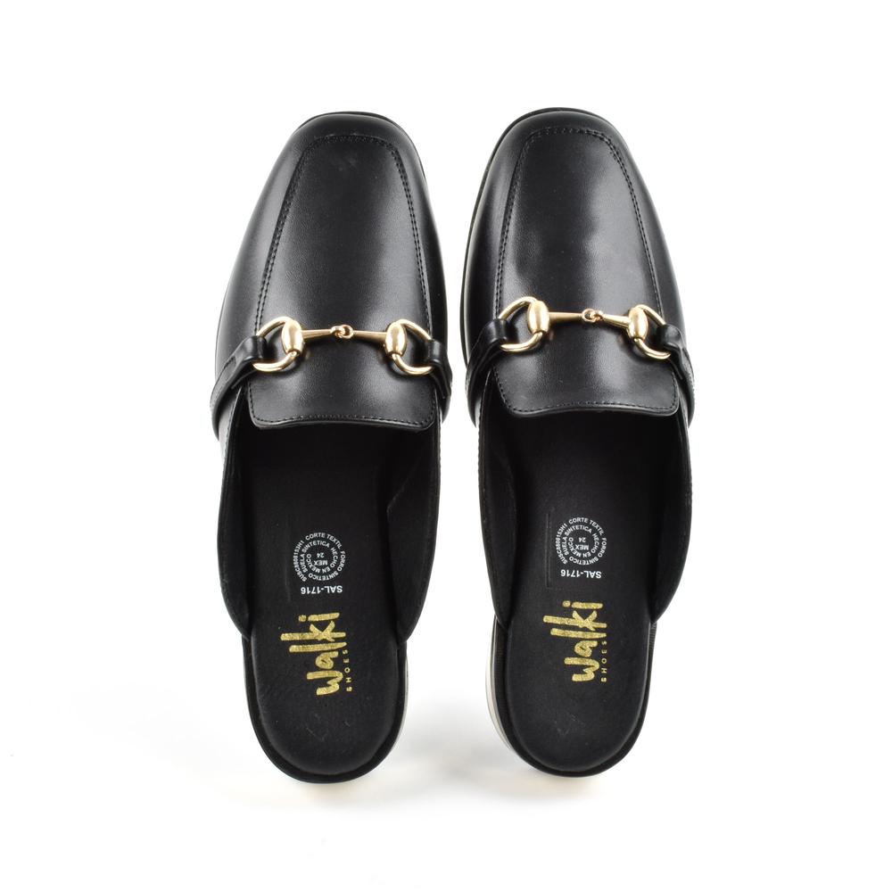 Foto 5 pulgar | Mule Flat Zapato Moda Elegante Para Mujer Walki Galilea Negro