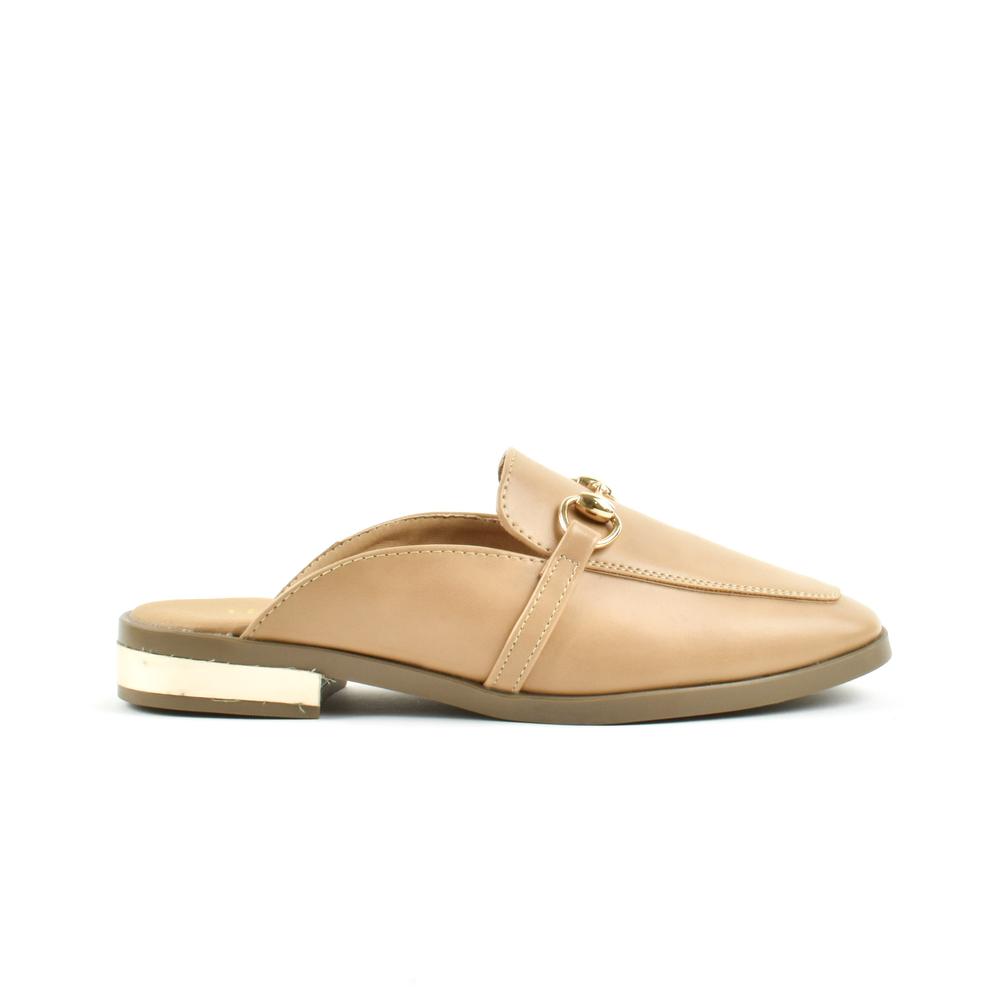 Foto 2 pulgar | Mule Flat Zapato Moda Elegante Para Mujer Walki Galilea Beige