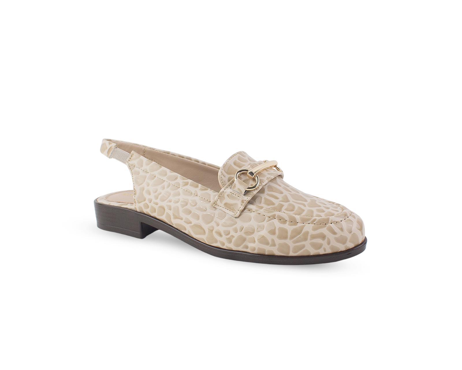 Balerina Color Beige Herraje Material Sintetico