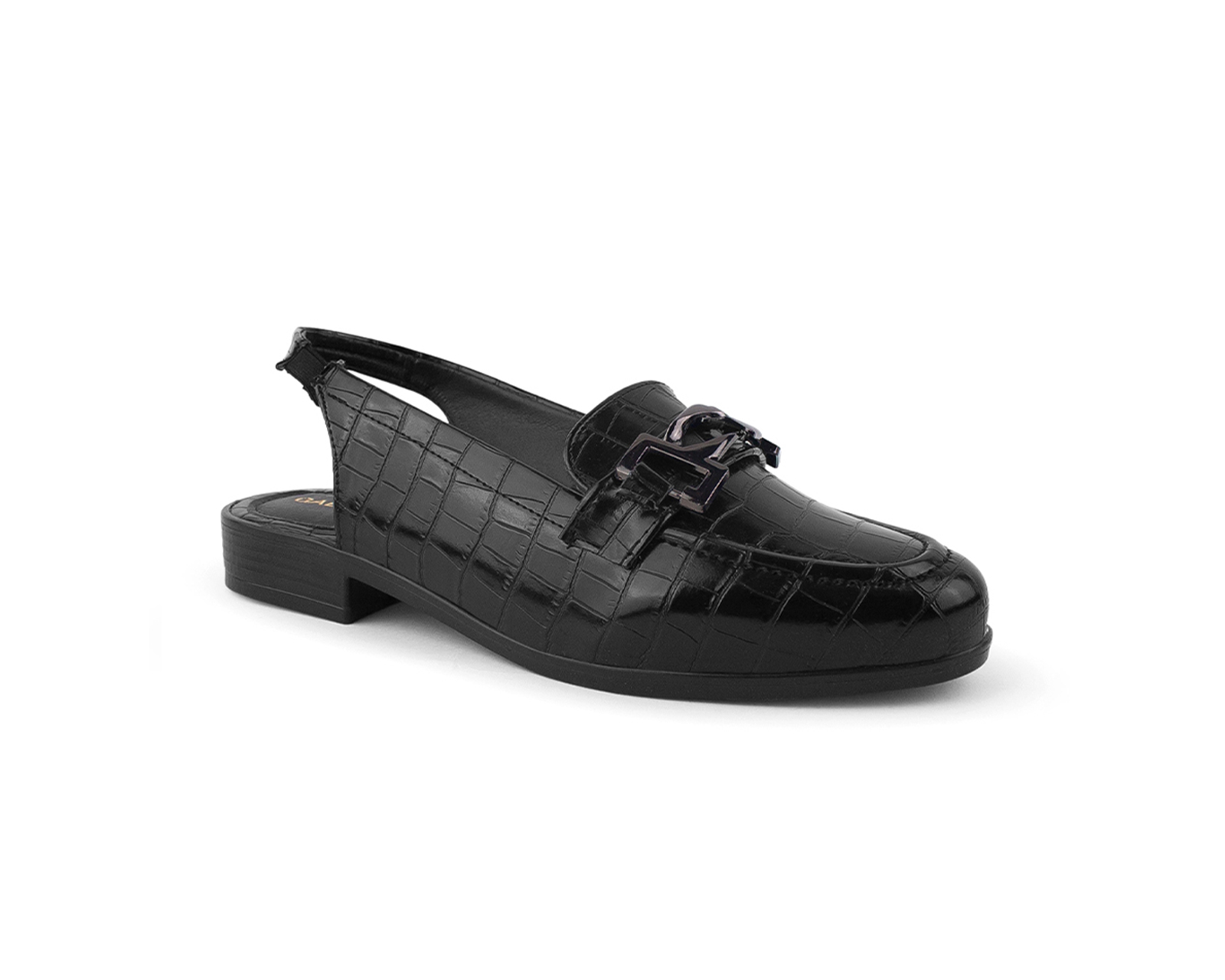 Foto 1 | Balerina Color Negro Herraje Material Sintetico