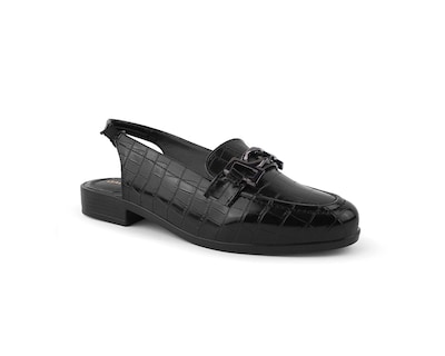 Foto 1 | Balerina Color Negro Herraje Material Sintetico