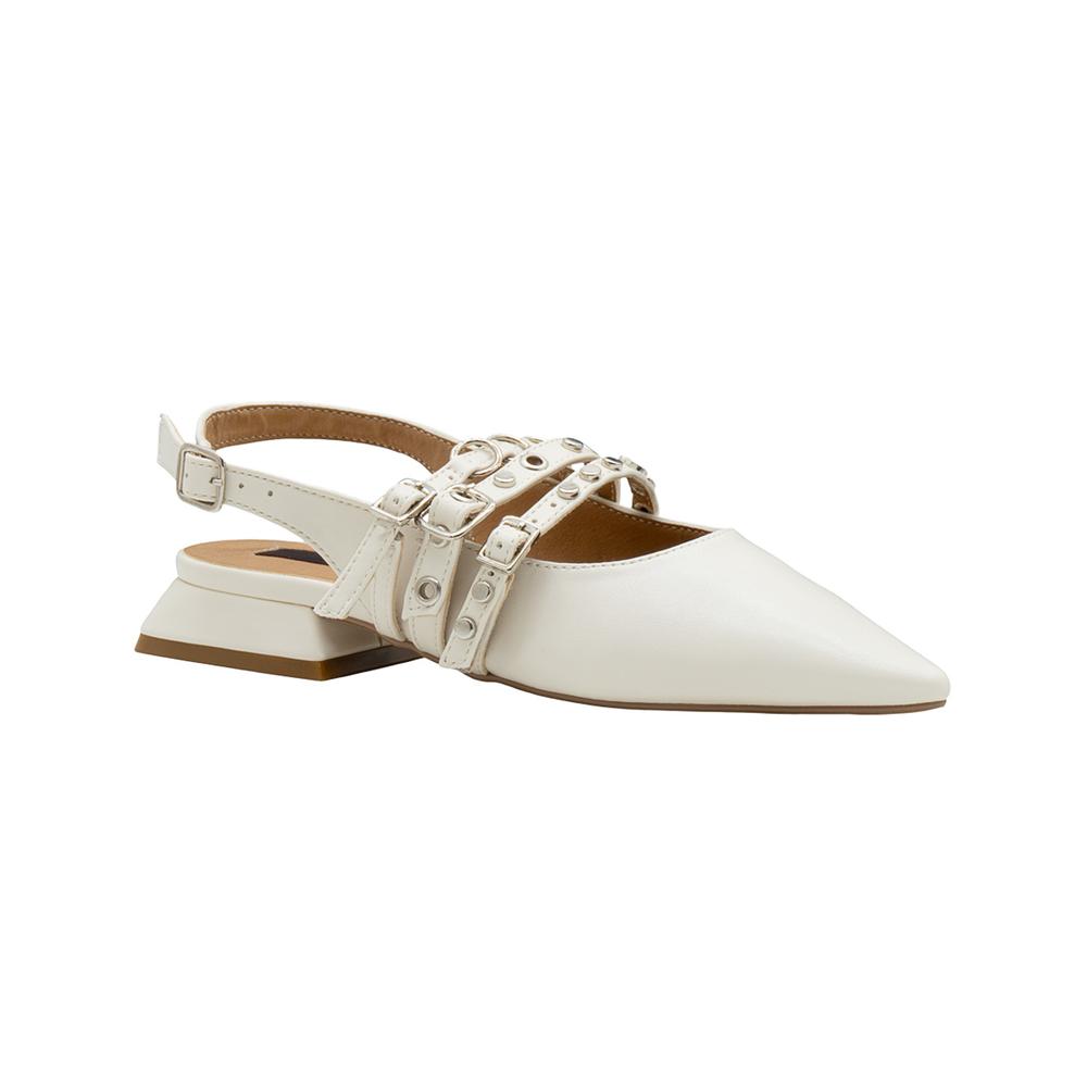 Foto 2 pulgar | Flat Balerina Para Dama Salamandra  Beige Elegante Oficina Cafe