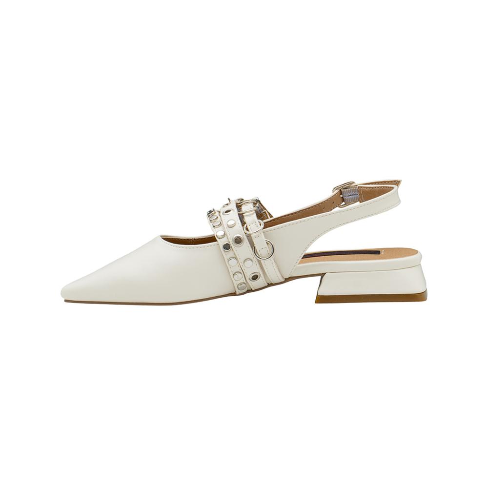 Foto 3 pulgar | Flat Balerina Para Dama Salamandra  Beige Elegante Oficina Cafe