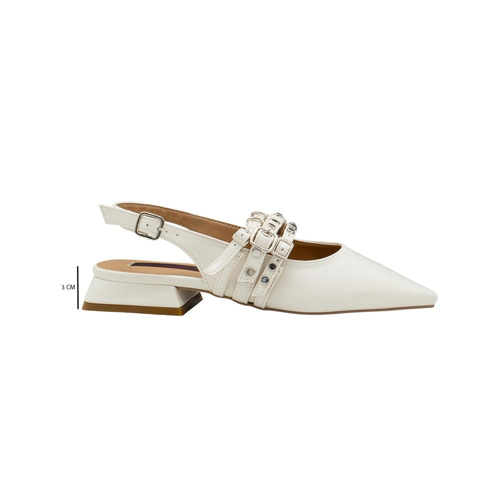 Foto 4 pulgar | Flat Balerina Para Dama Salamandra  Beige Elegante Oficina Cafe