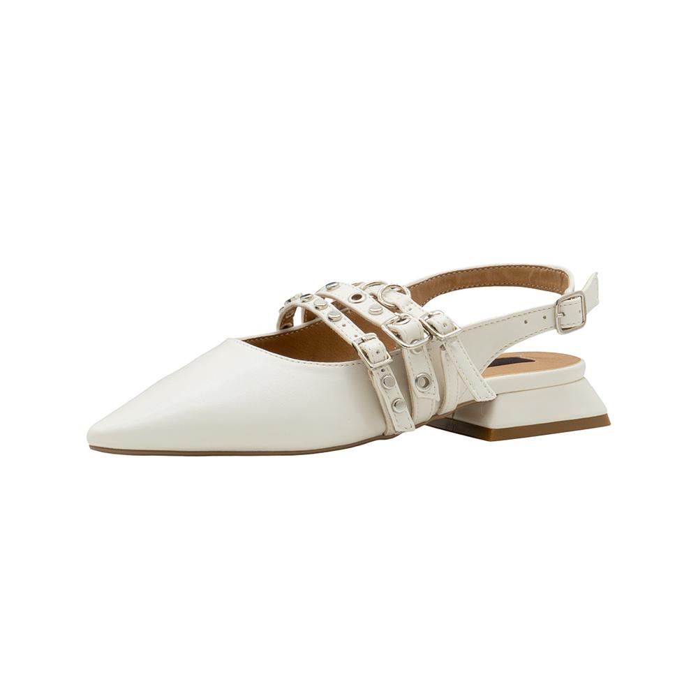 Foto 6 pulgar | Flat Balerina Para Dama Salamandra  Beige Elegante Oficina Cafe