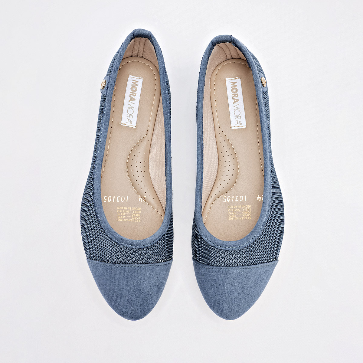 Foto 4 pulgar | Moramora Balerina Para Mujer Azul