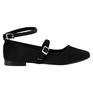 Foto 2 | Mary Jane Exterior Textil Color Negro Para Mujer De Rbcollection