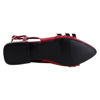 Foto 4 | Flats Puntales Exterior Charol Color Rojo Para Mujer De Rbcollection