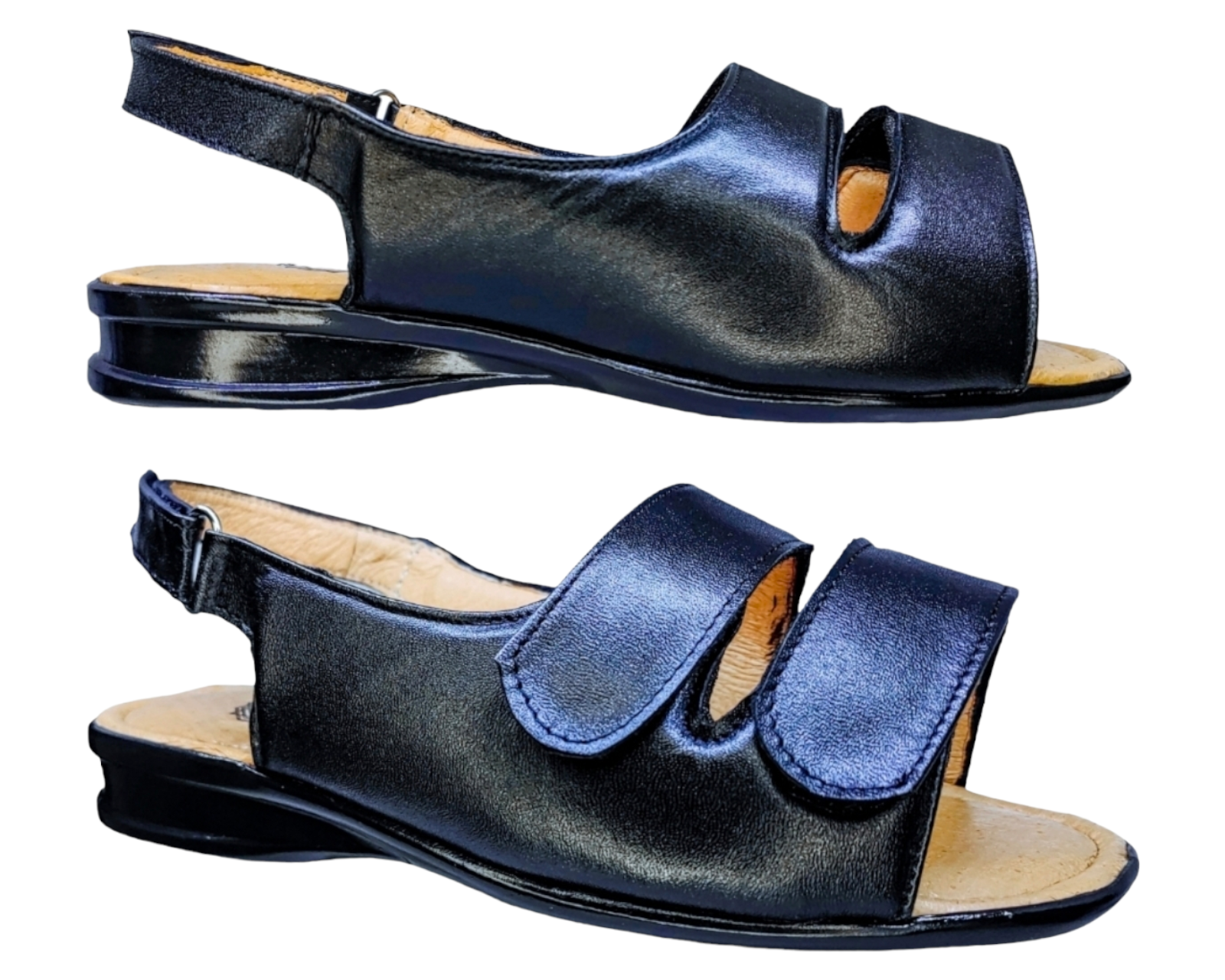 Foto 3 pulgar | Sandalias Enco Footwear en Piel de Borrego Negras para Mujer