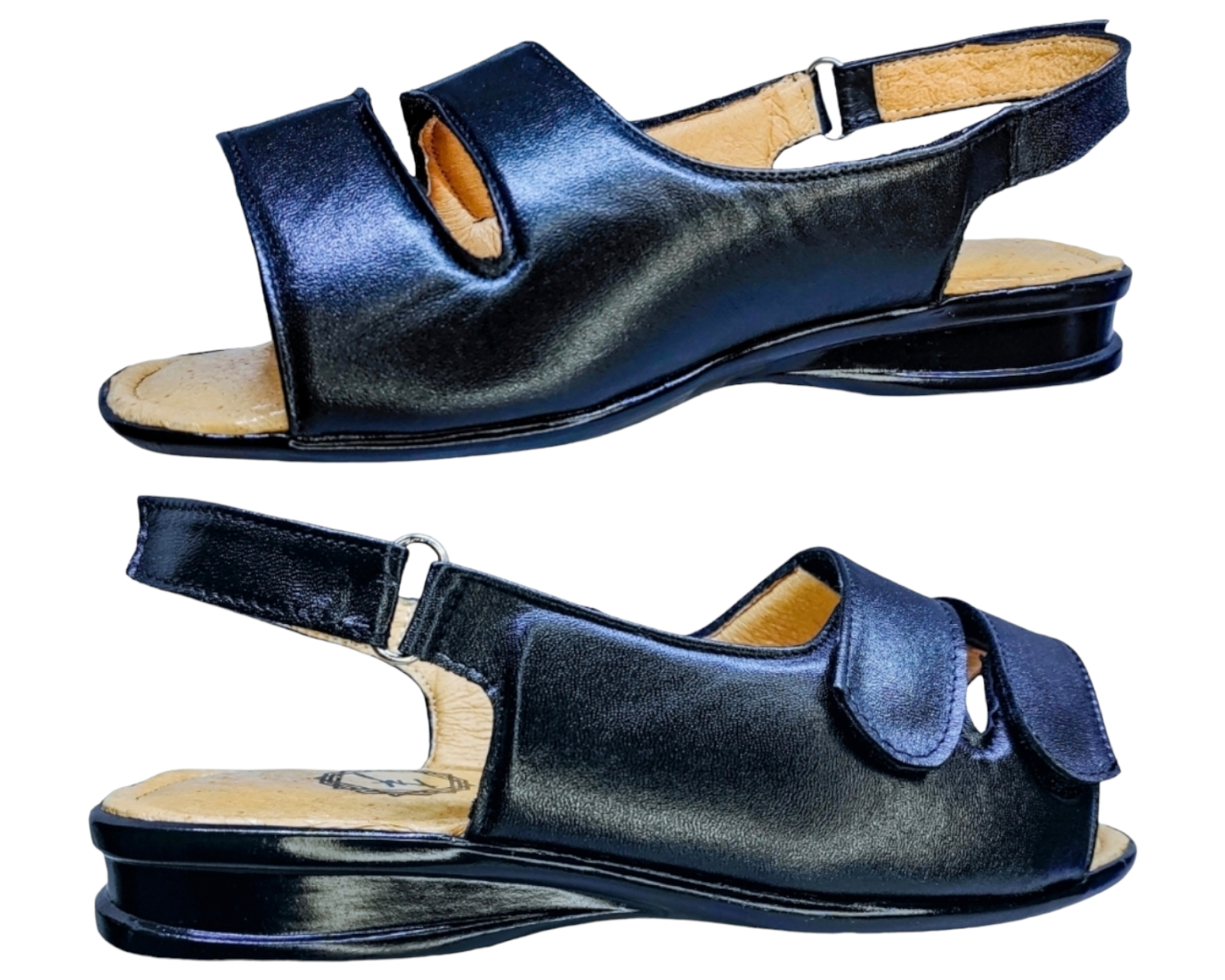 Foto 6 pulgar | Sandalias Enco Footwear en Piel de Borrego Negras para Mujer