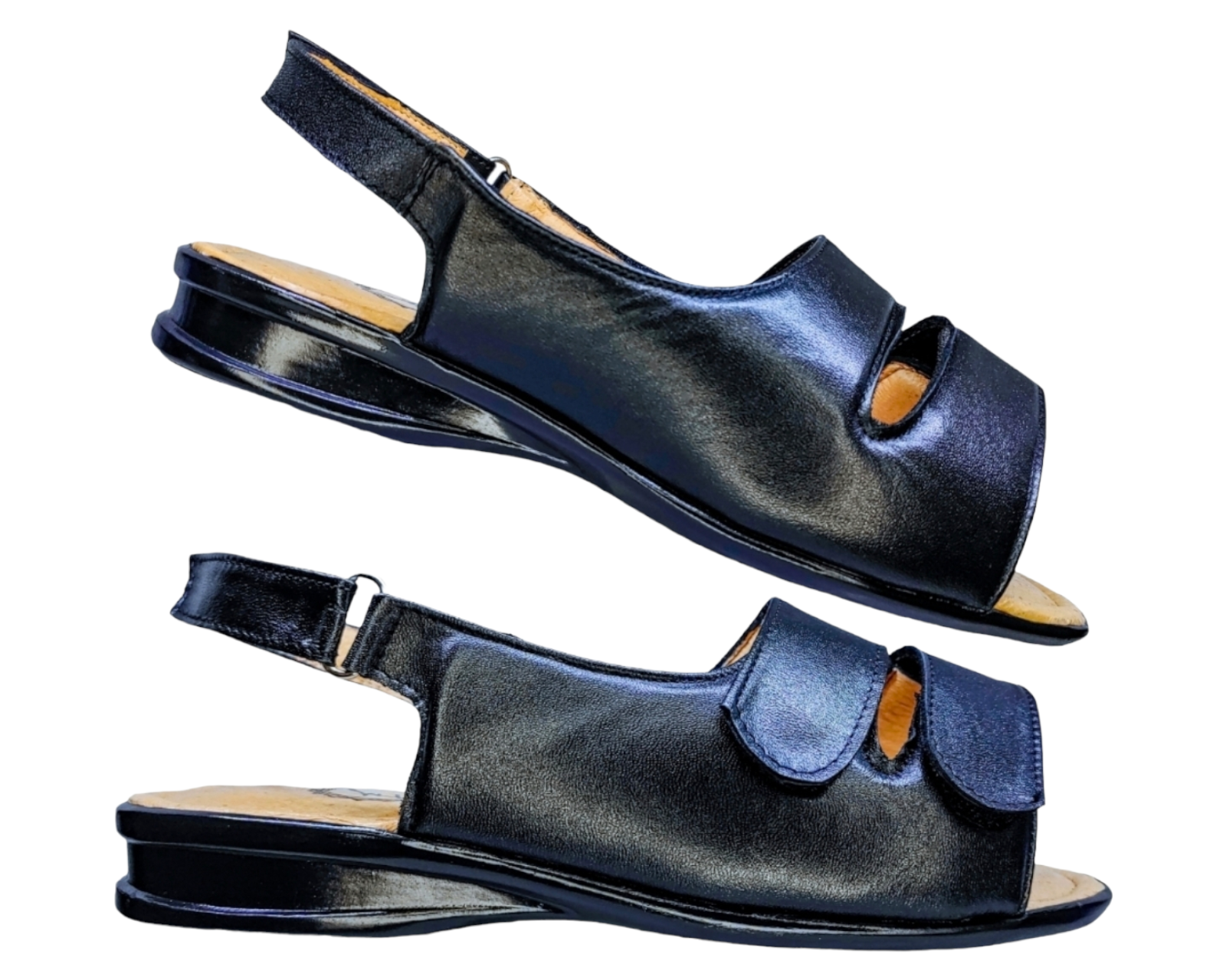 Foto 8 pulgar | Sandalias Enco Footwear en Piel de Borrego Negras para Mujer