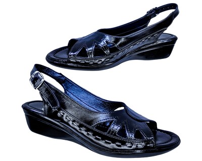 Foto 5 | Sandalias para Mujer Enco Footwear de Piel Negras