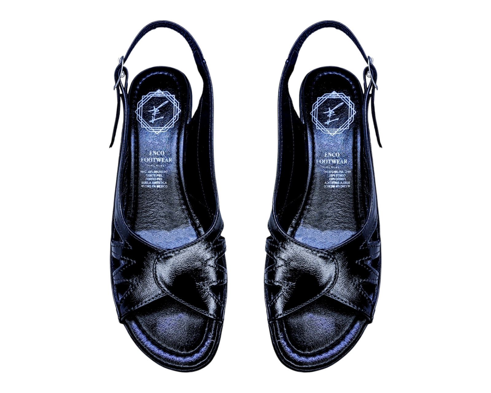 Foto 9 pulgar | Sandalias para Mujer Enco Footwear de Piel Negras