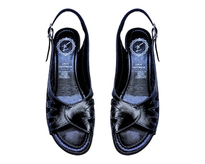 Foto 8 | Sandalias para Mujer Enco Footwear de Piel Negras