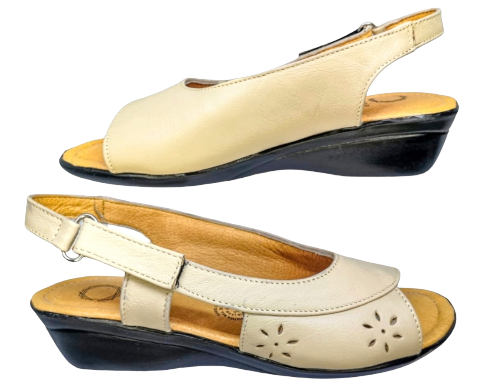 Foto 4 pulgar | Sandalias Enco Footwear de Piel Borrego Soft Comfort Beiges para Mujer