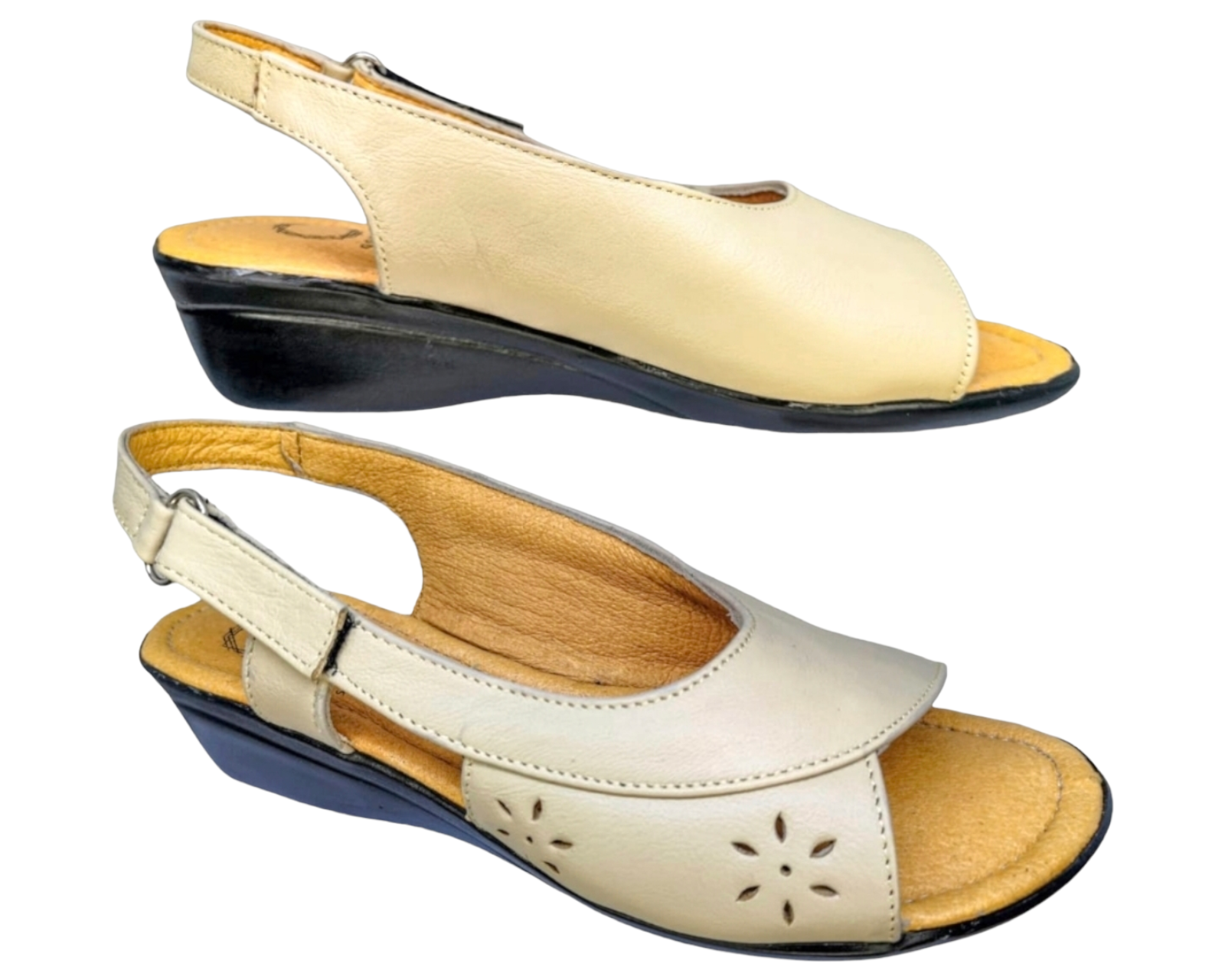 Foto 5 pulgar | Sandalias Enco Footwear de Piel Borrego Soft Comfort Beiges para Mujer