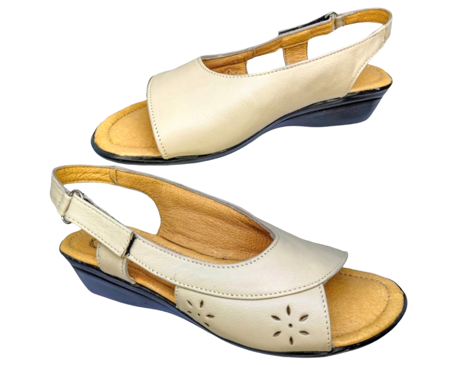 Foto 6 pulgar | Sandalias Enco Footwear de Piel Borrego Soft Comfort Beiges para Mujer