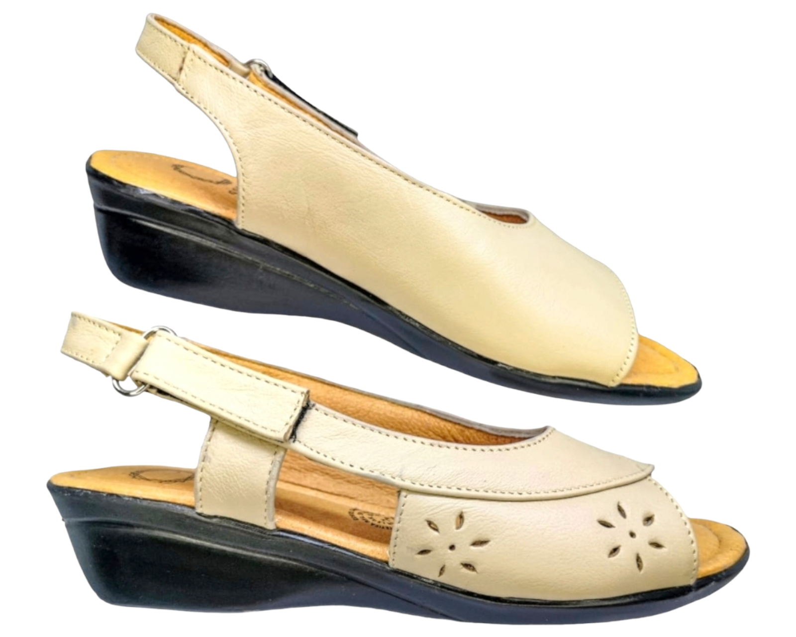 Foto 7 pulgar | Sandalias Enco Footwear de Piel Borrego Soft Comfort Beiges para Mujer