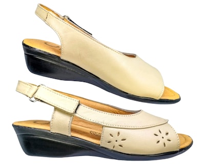 Foto 6 | Sandalias Enco Footwear de Piel Borrego Soft Comfort Beiges para Mujer