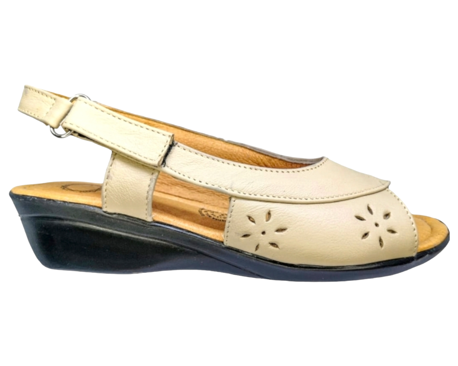Foto 8 pulgar | Sandalias Enco Footwear de Piel Borrego Soft Comfort Beiges para Mujer