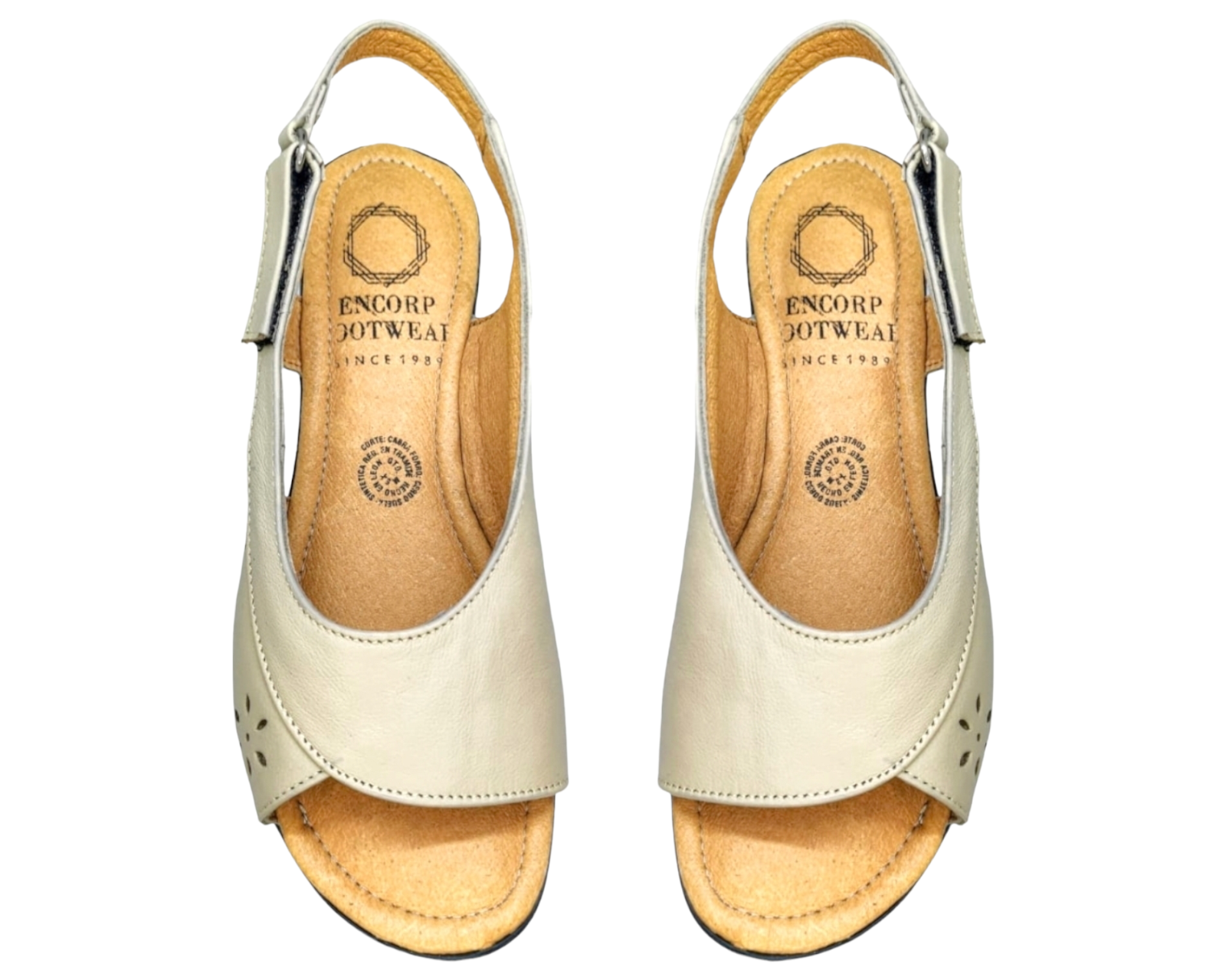 Foto 9 pulgar | Sandalias Enco Footwear de Piel Borrego Soft Comfort Beiges para Mujer