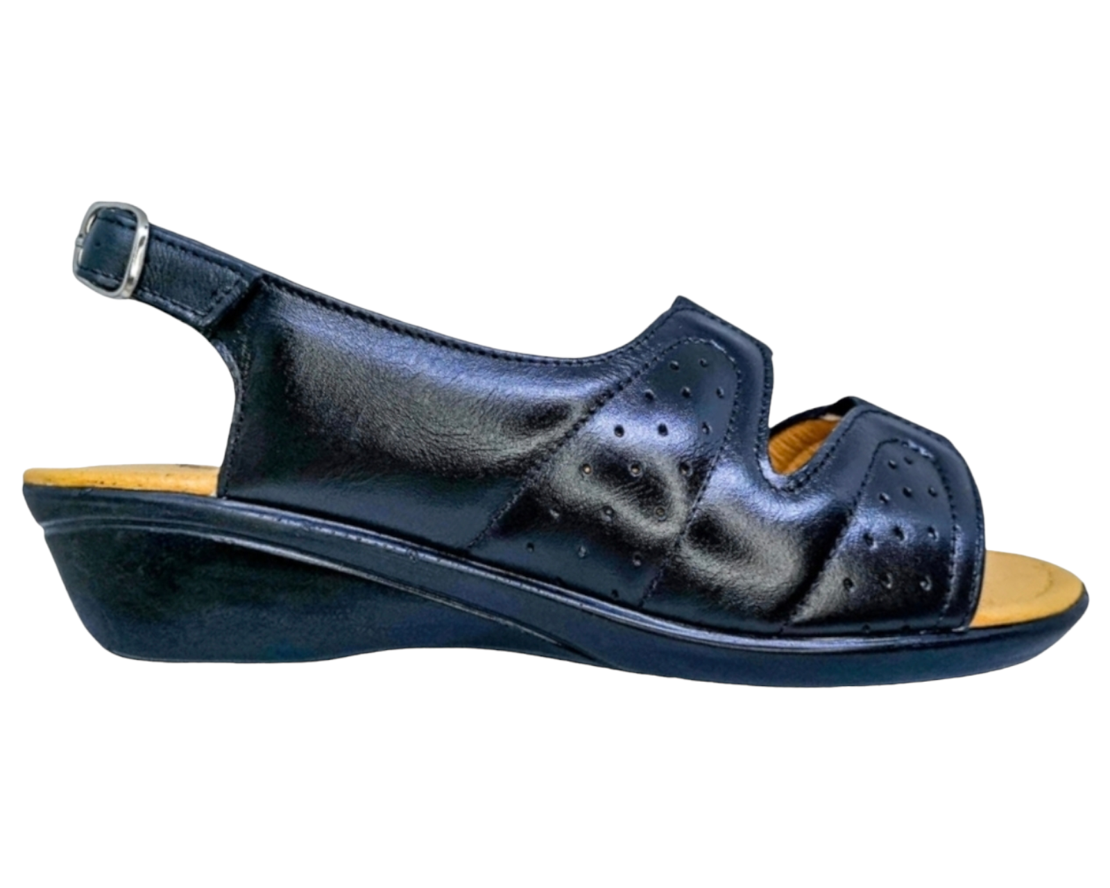Foto 9 pulgar | Sandalias Enco Footwear de Piel Soft Comfort Negras para Mujer
