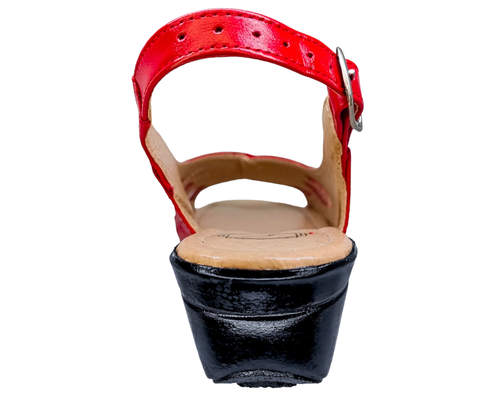 Foto 8 pulgar | Sandalias Enco Footwear Rojas de Piel para Mujer