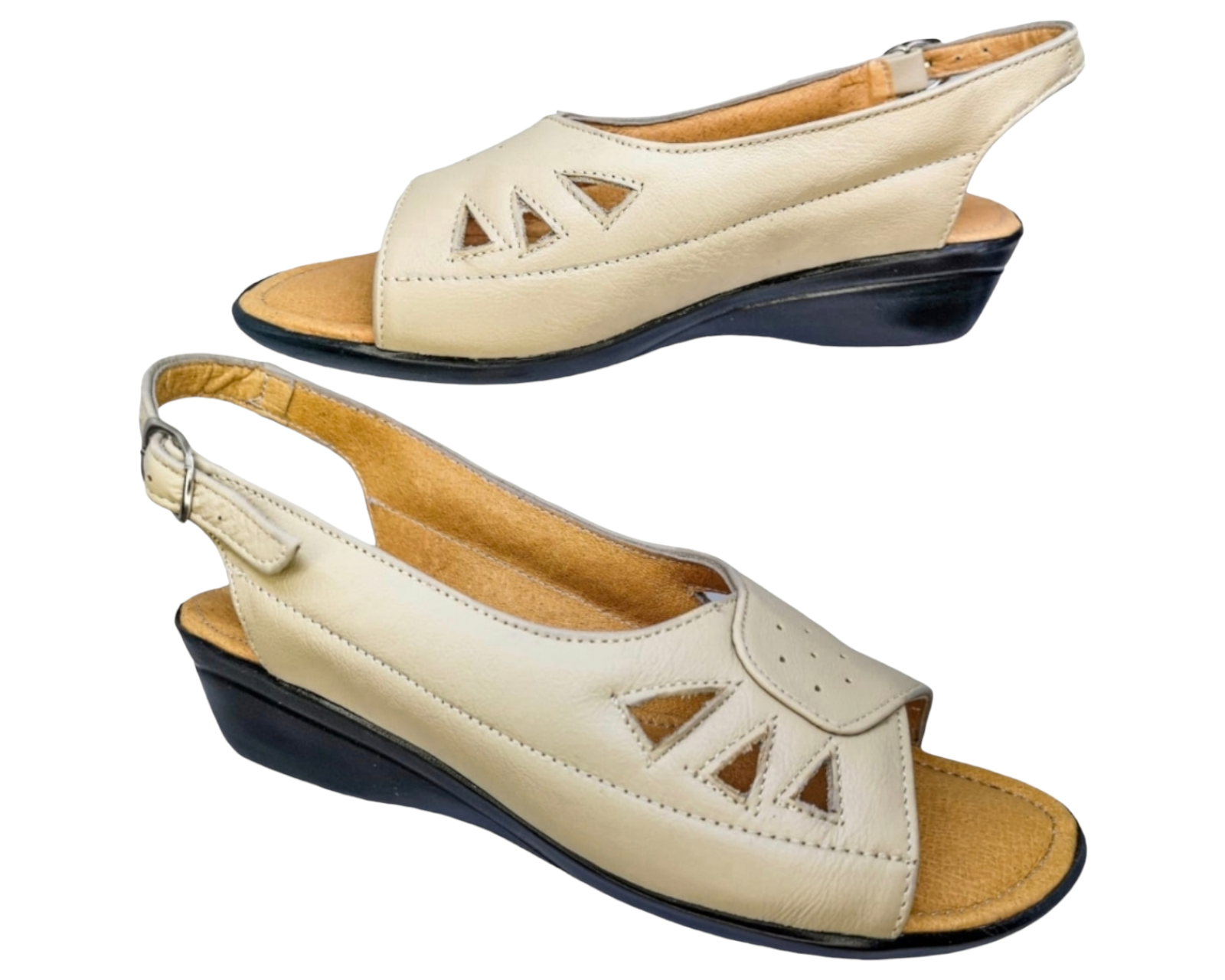 Foto 4 pulgar | Sandalias Enco Footwear de Piel Soft Comfort Beiges para Mujer