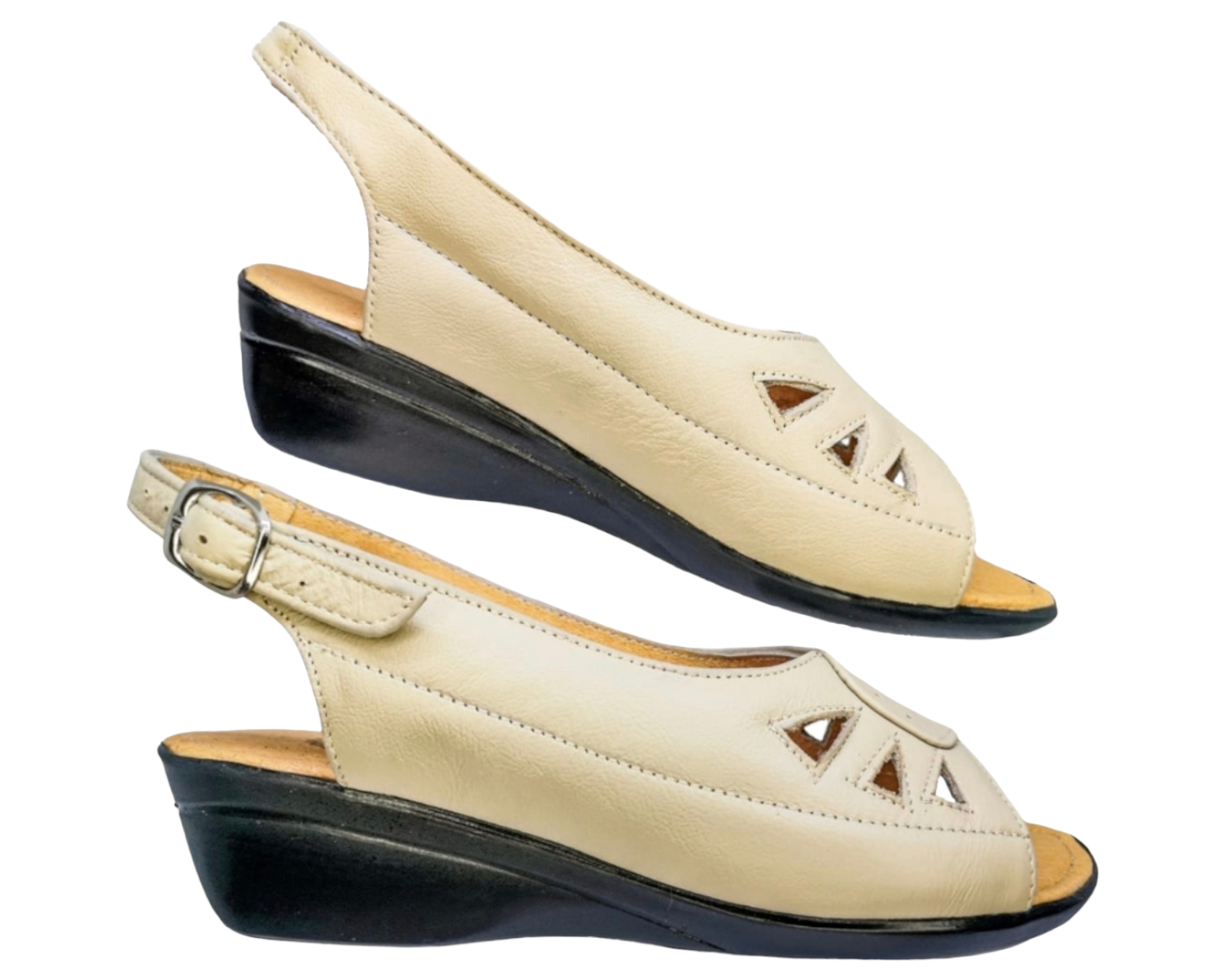 Foto 6 pulgar | Sandalias Enco Footwear de Piel Soft Comfort Beiges para Mujer