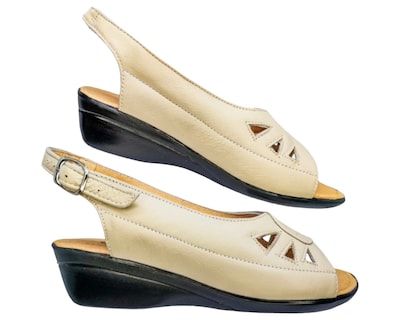 Foto 5 | Sandalias Enco Footwear de Piel Soft Comfort Beiges para Mujer