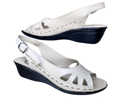 Foto 4 | Sandalias para Mujer Enco Footwear de Piel Beiges